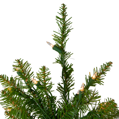 4' Pre-Lit Full Northern Pine Artificial Christmas Tree, Clear Lights