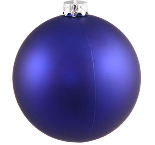 Matte Cobalt Blue Shatterproof Christmas Ball Ornament 2.75" (70mm)