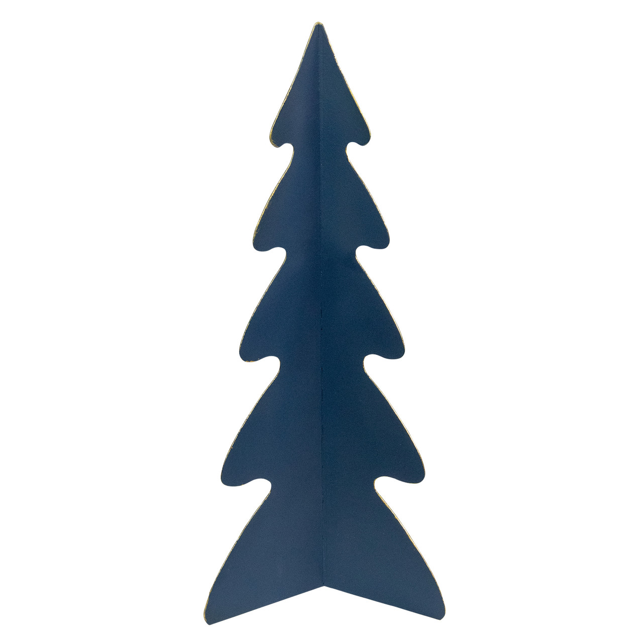 Triangular Christmas Tree with Curved Edges Decoration - 15" - Blue
