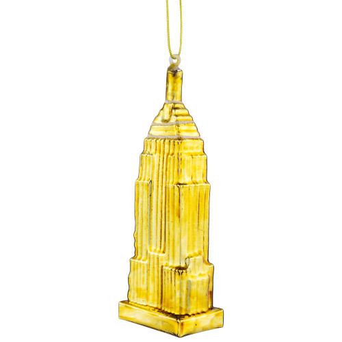 5" Gold Skyscraper Building Glass Christmas Ornament