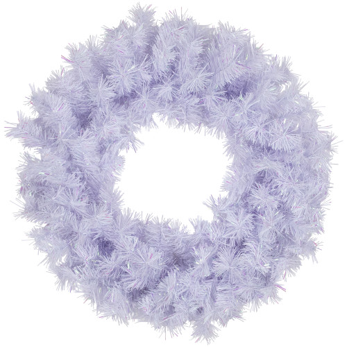 Icy White Iridescent Spruce Artificial Christmas Wreath, 24-Inch, Unlit
