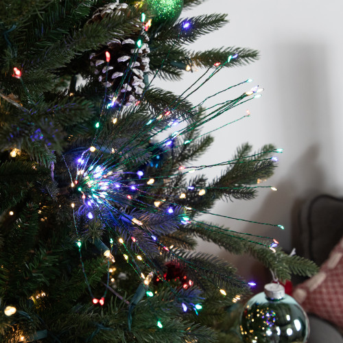 20" LED Lighted Firework Branch Christmas Decoration, Multi-Color Lights