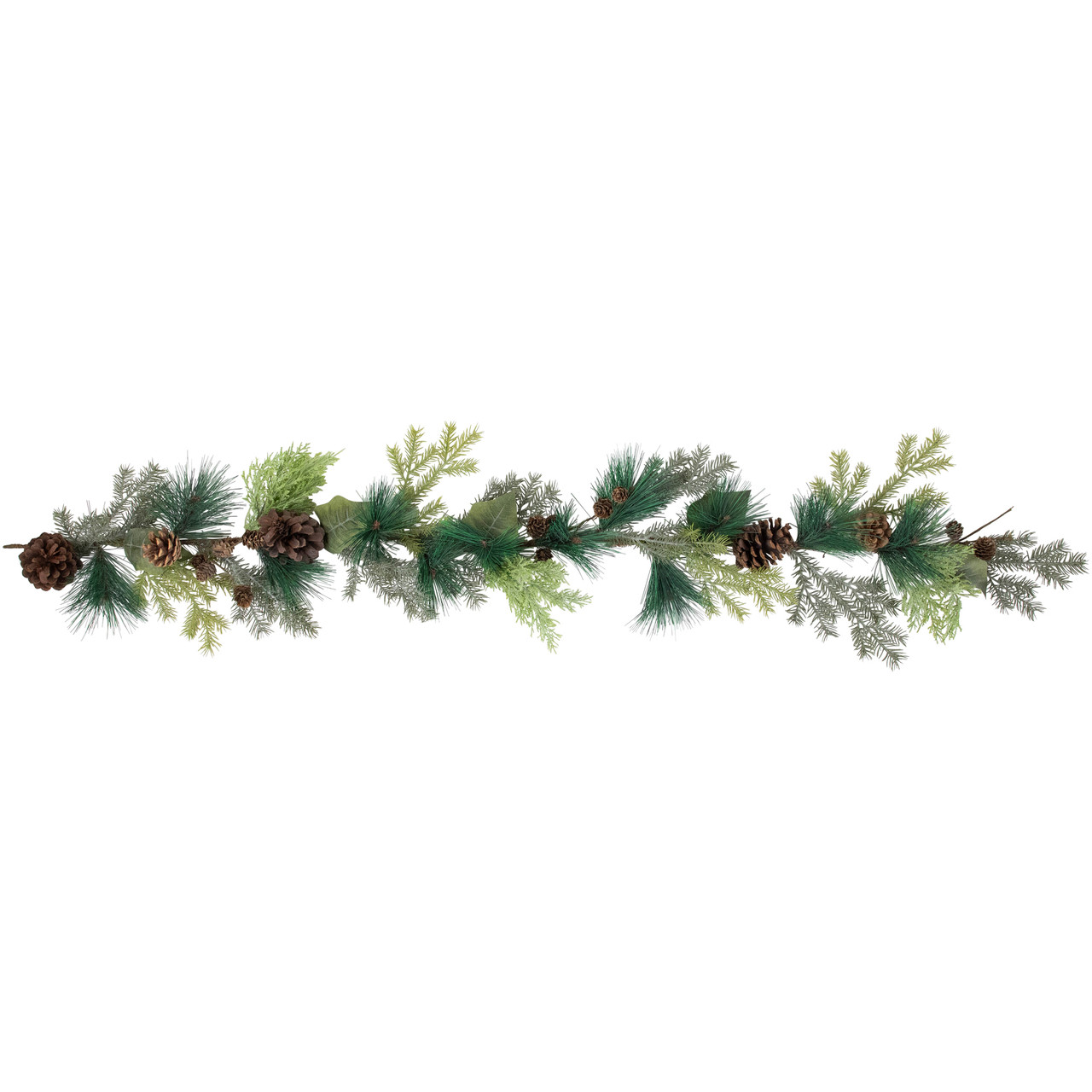 5' x 6" Pine Cone and Cedar Artificial Christmas Garland, Unlit