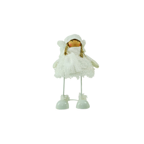 Snowy Plush Angel Bobble Girl Christmas Figure - 24"