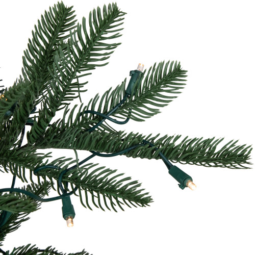 Real Touch?? Pre-Lit Pencil Nordmann Fir Artificial Christmas Tree - 6.5' - Warm Clear LED Lights