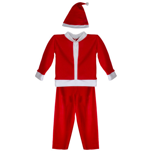White and Red Santa Claus Boy's Christmas Costume - 4-6 Years