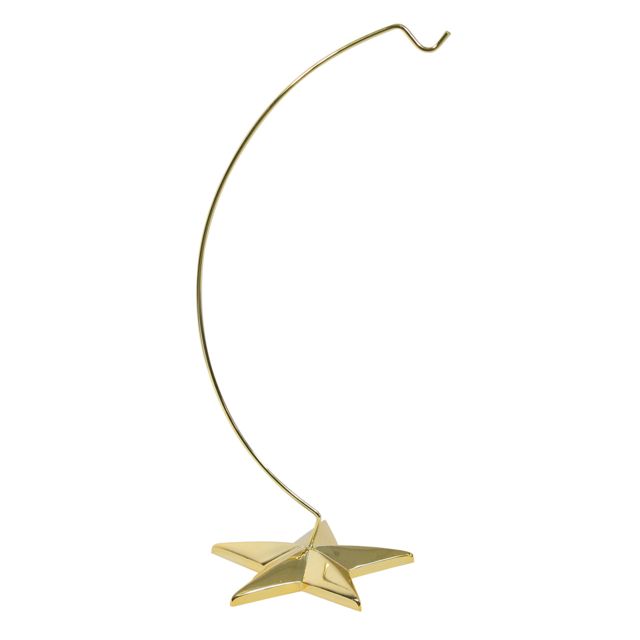 12" Gold-tone 5 Point Star Metal Christmas Ornament Display Stand