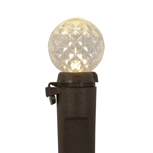 LED G12 Berry Christmas Lights - Warm White - 16' Brown Wire - 50 ct