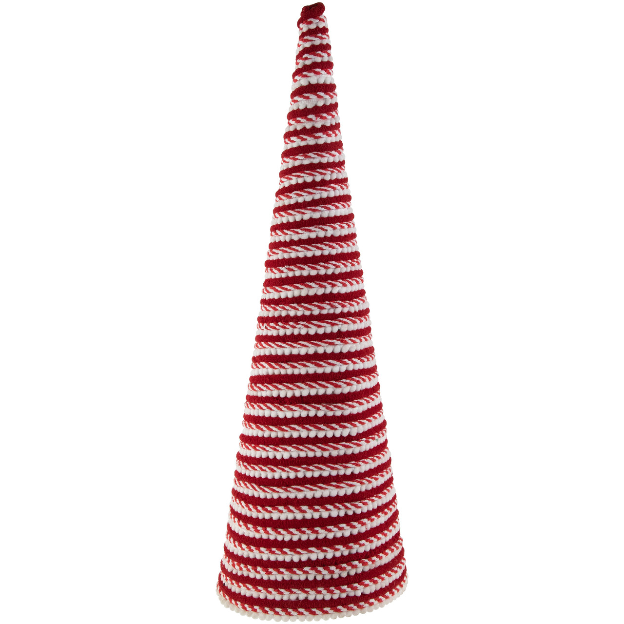 Candy Cane Swirled Christmas Cone Tree - 19.5" - White and Red