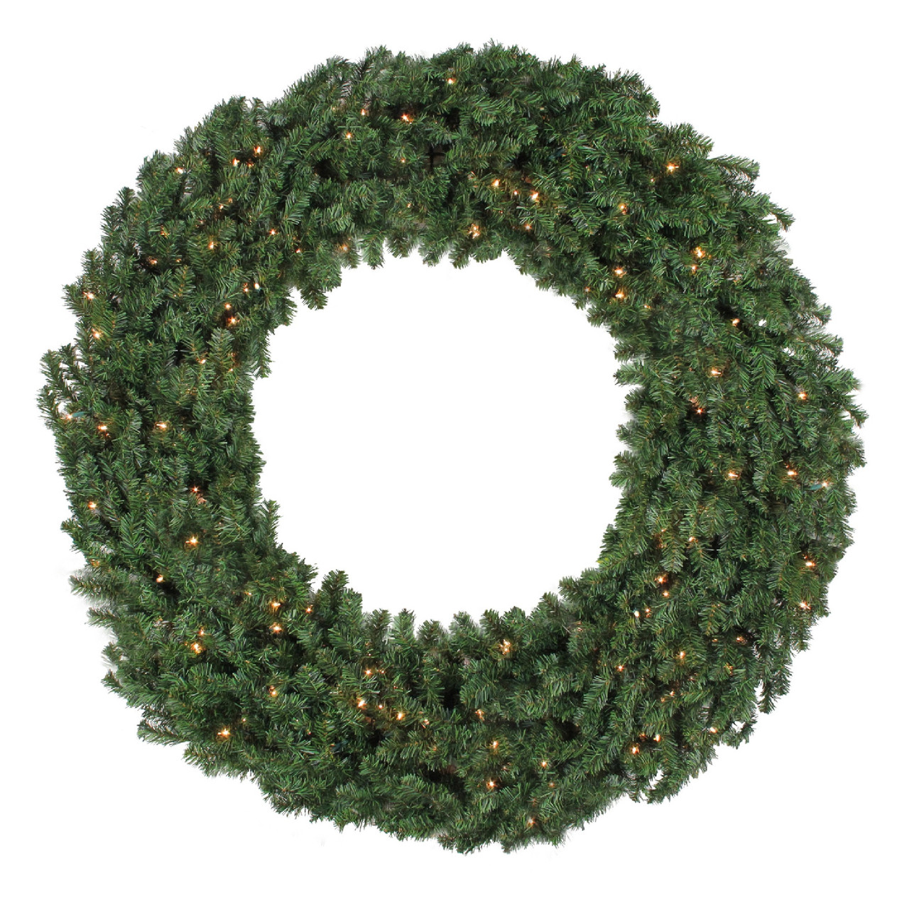 Pre-Lit Canadian Pine Commercial Christmas Wreath - 10' - Clear Lights