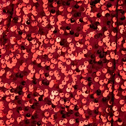 26" Red Sequins Hexagonal Christmas Tree Collar