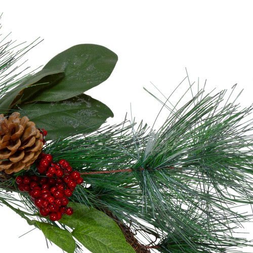 Real Touch?? Mixed Pine and Berries Artificial Christmas Garland - 5' x 6" - Unlit