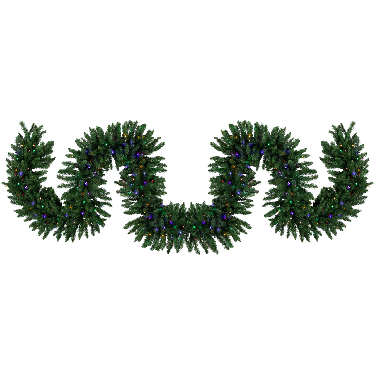 25' x 20" Pre-Lit Buffalo Fir Artificial Christmas Garland - Multi-Color LED Lights