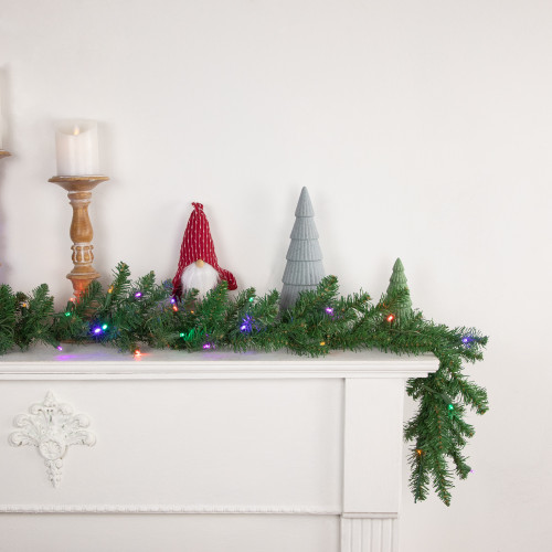 9' x 12" Pre-Lit Winona Fir Artificial Christmas Garland, Multi LED Lights