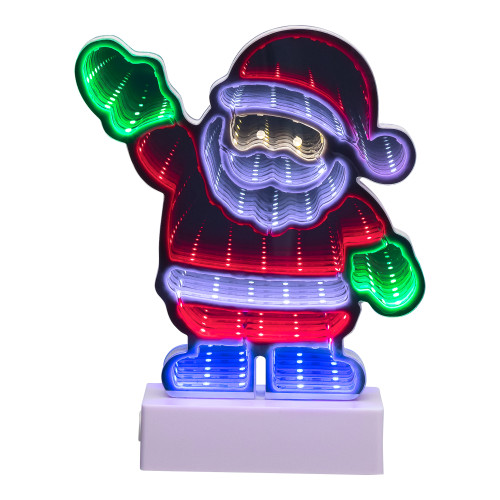 LED 3D Santa Claus Christmas Infinity Mirror - 8"