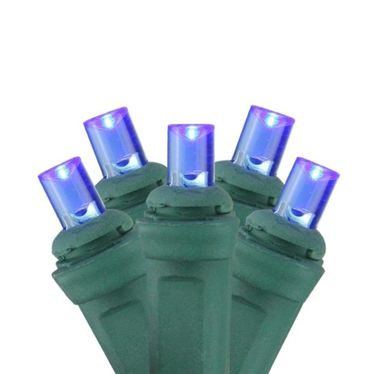 4' x 6' Blue LED Wide Angle Christmas Net Lights, Green Wire