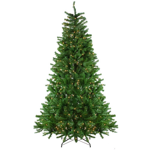 7.5' Pre-Lit Slim Waterton Spruce Artificial Christmas Tree - Clear Lights