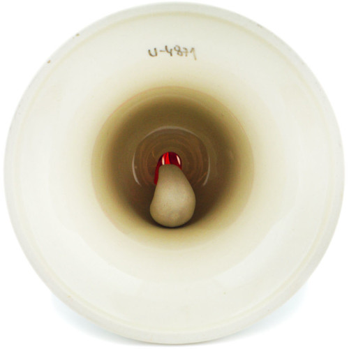 Polmedia Polish Pottery Bell Ornament 4" Spearmint Fresh