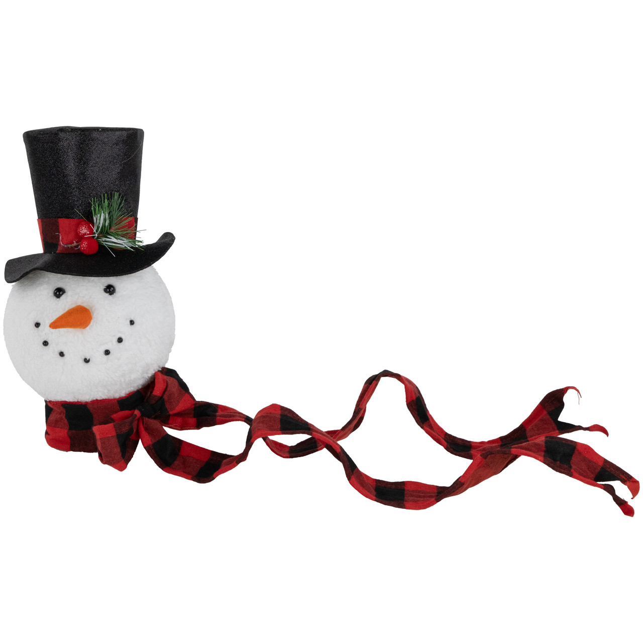 Plush Snowman in Top Hat Christmas Tree Topper -12" - Unlit