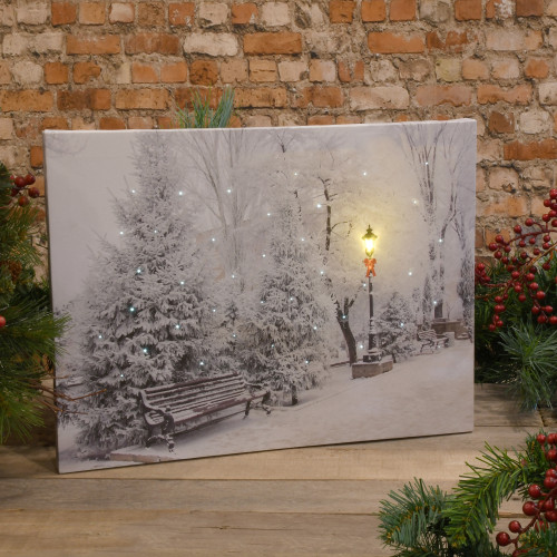 Battery-Operated Lighted Wall Art - Winter Wonderland