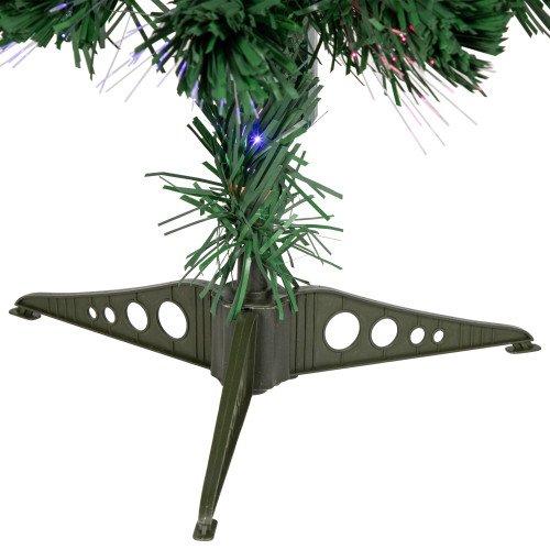 2' Pre-Lit Medium Color Changing Fiber Optic Artificial Christmas Tree