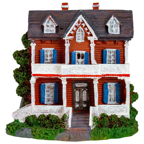 LED Lighted Colonial House Christmas Village Decoration - 4.5"