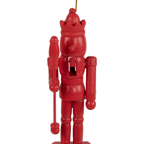 Rainbow Nutcracker Wooden Christmas Ornaments - 5" - Multicolor - Set of 5