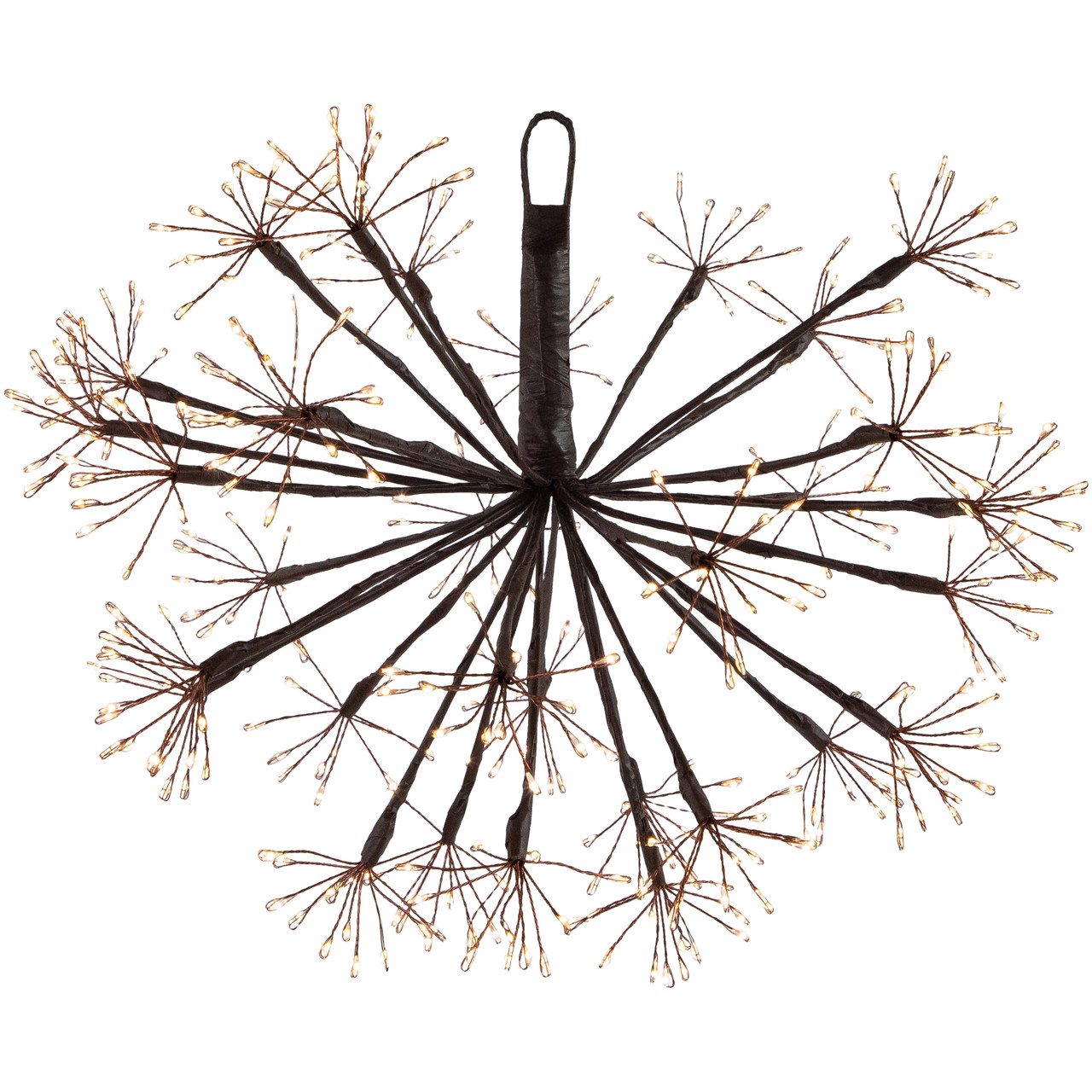 12" Pre-Lit LED Brown Christmas Ball Decoration - Warm White Lights