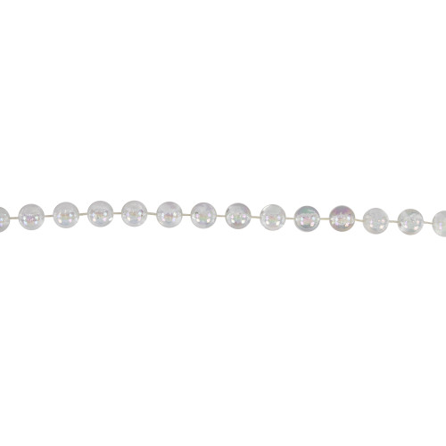 33' x .5"  Clear Iridescent Beaded Artificial Christmas Garland, Unlit
