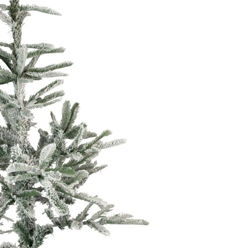 Real Touch?? Slim Flocked Nordmann Fir Artificial Christmas Tree - Unlit - 7.5'