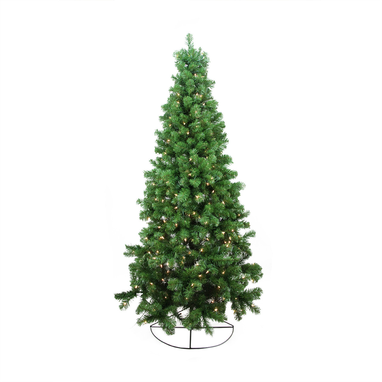 6' Pre-Lit Pine Artificial Wall Christmas Tree, Clear Lights