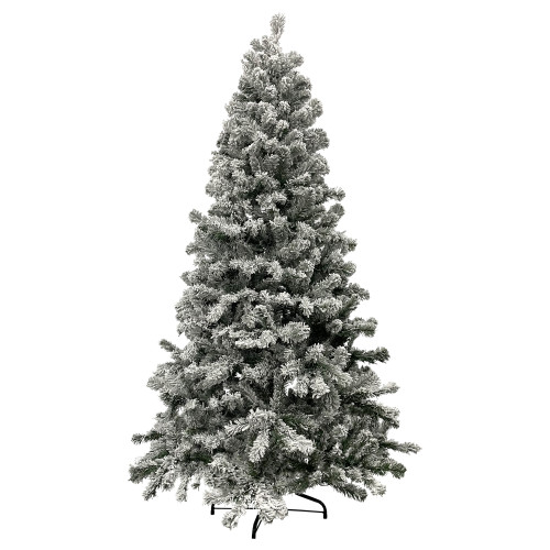 6.5' Heavily Flocked Madison Pine Artificial Christmas Tree, Unlit