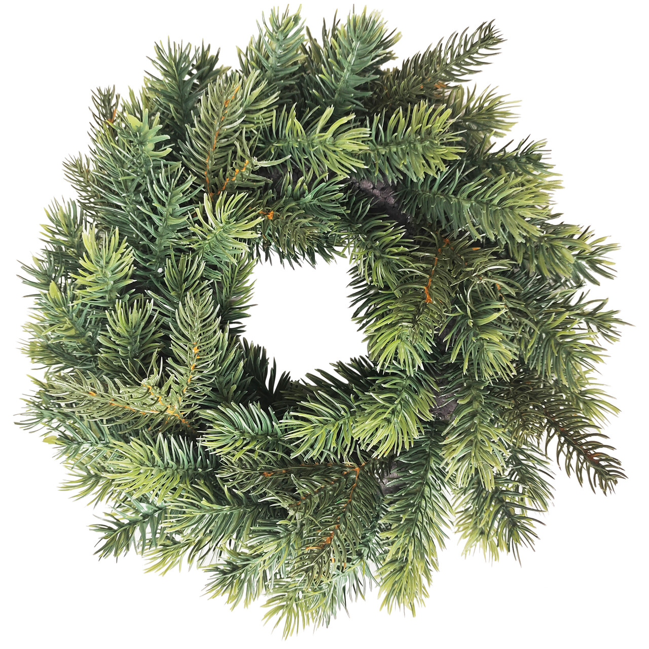 Green Pine Artificial Christmas Wreath, 11.75-Inch, Unlit