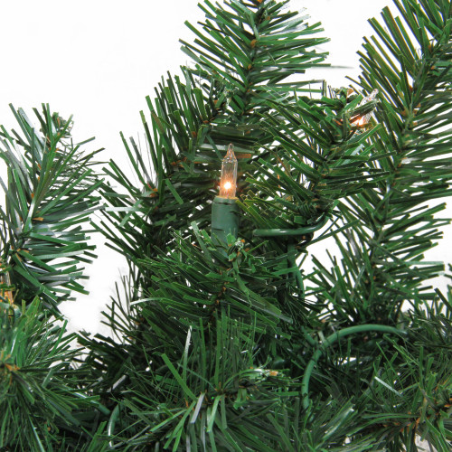 Pre-Lit Windsor Pine Artificial Christmas Garland - 9' x 10" - Clear Lights