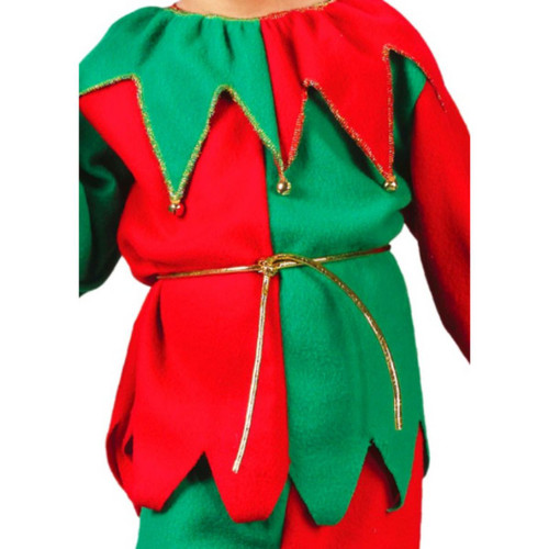 Red and Green Elf Plush Unisex Child Christmas Costume - Large