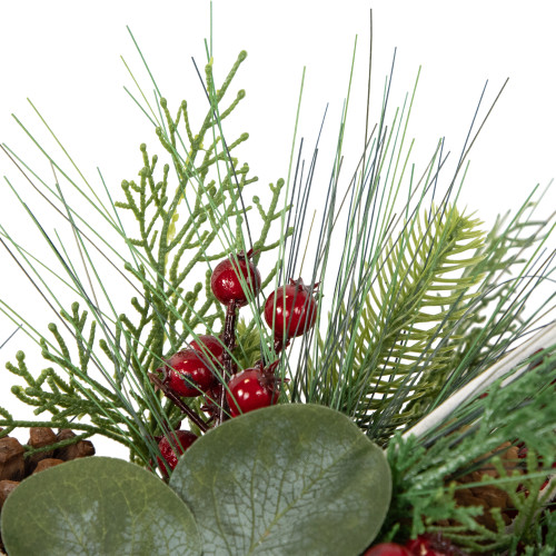 Real Touch? Berries and Birch Twigs Artificial Pine Christmas Swag - 62" - Unlit