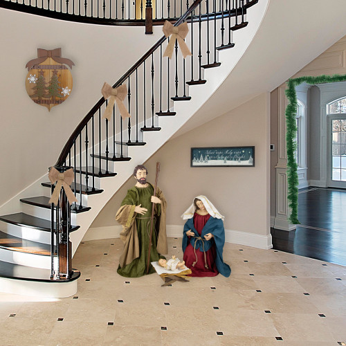 3-Piece Holy Family Nativity Christmas Figurine Set - 36"