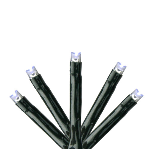 283 Cool White LED 8-Function Twinkle Glow Lights - 17 ft Green Wire