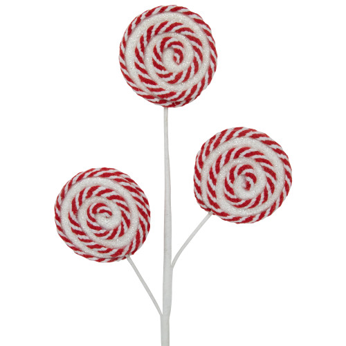 17" Candy Cane Lollipops Decorative Christmas Spray