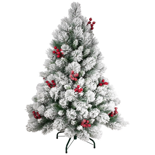 Real Touch?? Flocked Fairfield Fir Full Artificial Christmas Tree - 4.5' -Unlit