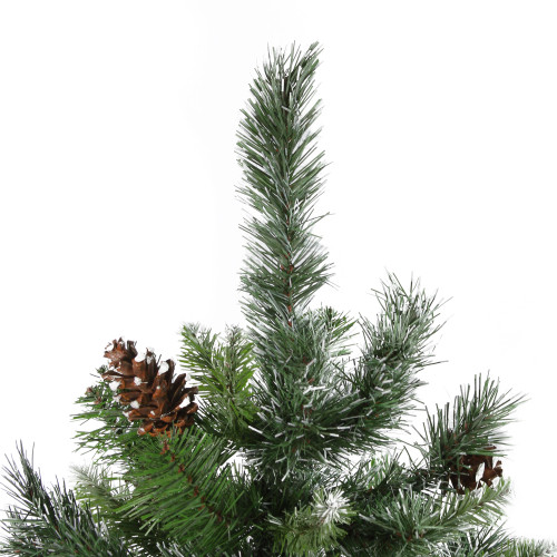 4' Snowy Delta Pine with Pine Cones Full Artificial Christmas Tree - Unlit