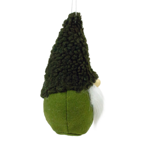Plush Mini Gnome Christmas Ornament - 7" - Green