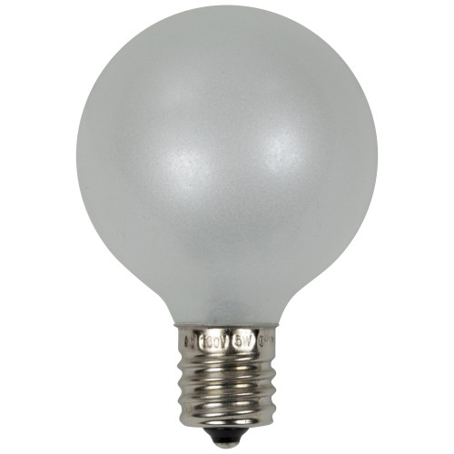 Pack of 10 Pearl White G50 Globe Replacement Christmas Bulbs