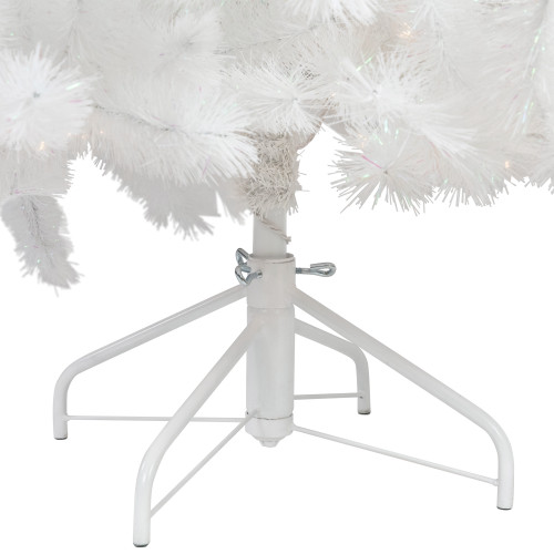 6.5' Pre-Lit White Alaskan Pine Artificial Christmas Tree, Warm White LED Lights