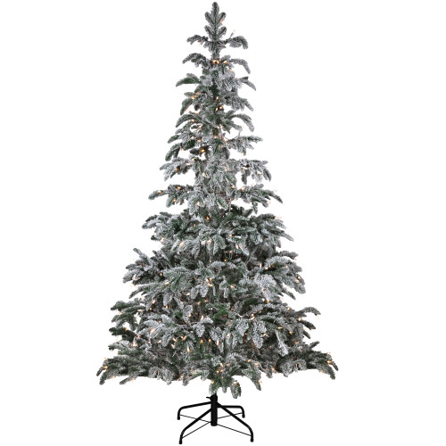 Real Touch?? Pre-Lit Full Flocked Whistler Noble Fir Artificial Christmas Tree - 6.5' - Clear Lights