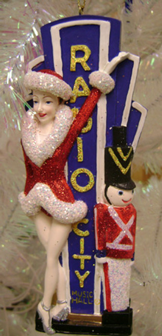 6" The Rockettes with Radio City Music Hall Marquee Christmas Ornament