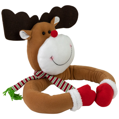26" Plush Reindeer Christmas Tree Topper, Unlit