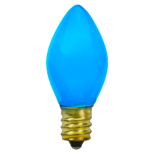 Pack of 4 Blue Opaque C7 Christmas Replacement Bulbs - 2"