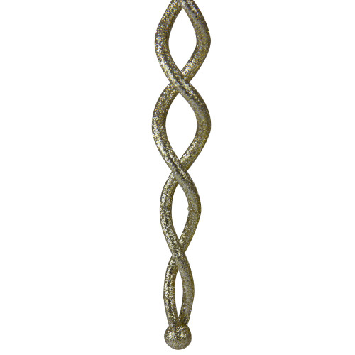 8.75" Gold and Silver Spiral Icicle With a Star Christmas Ornament