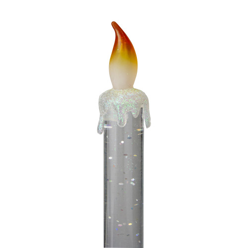 Glittered LED Flameless Christmas Candle - 9.25"